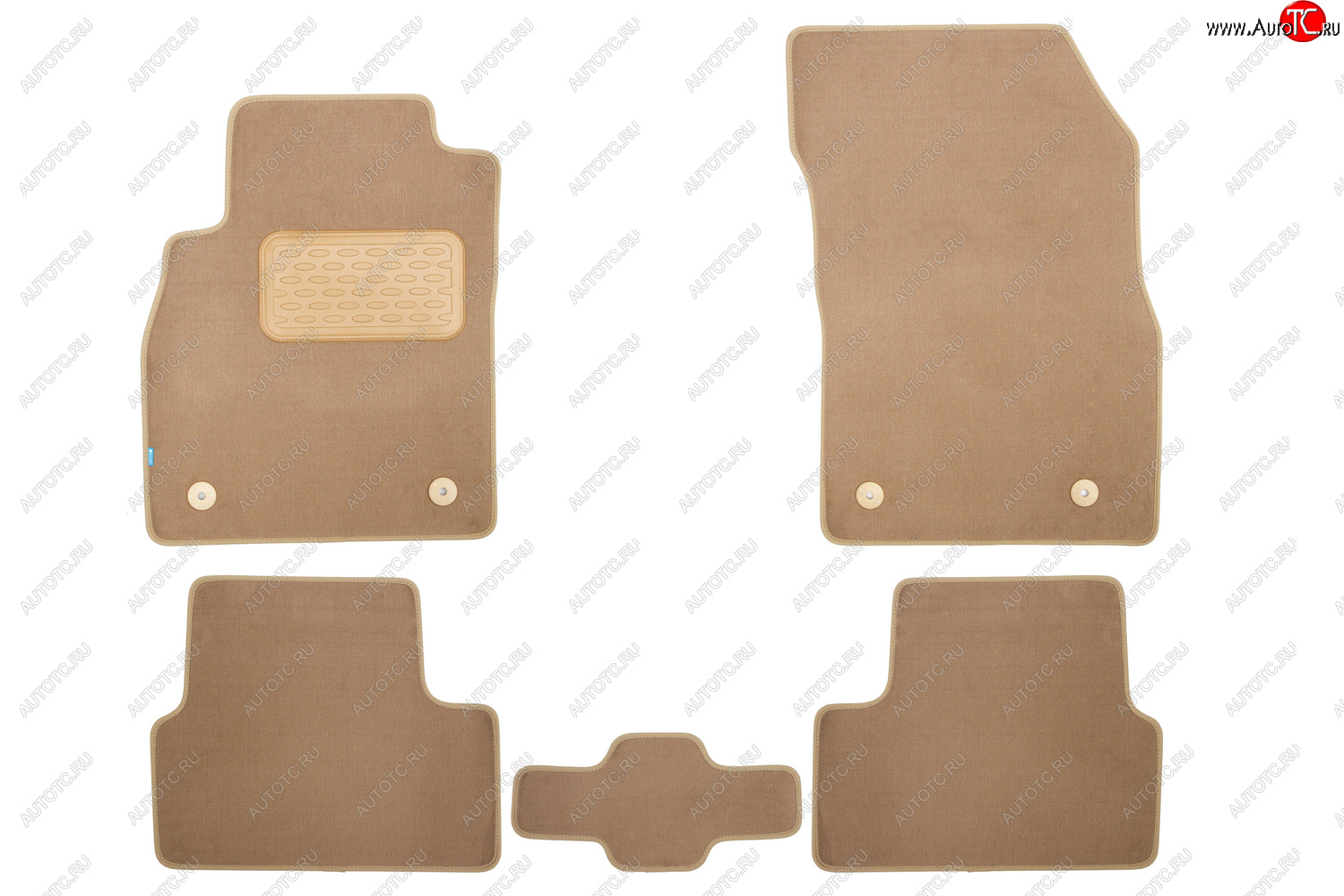 429 р. Коврики в салон Klever Premium CHEVROLET Cruze 2009-2012, 2012-2015, сед., хб., 5 шт. (текстиль, беж Klever klever04081322112kh  с доставкой в г. Чебоксары