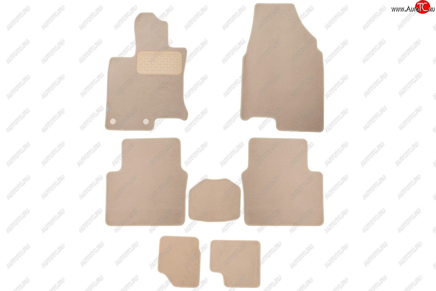 469 р. Коврики в салон Klever Premium NISSAN Qashqai+2 2008-2010, 2010-2013, кросс., 7 шт. (текстиль, бежевые) Ниссан Кашкай Nissan Qashqai +2 1 J10 дорестайлинг (2008-2010) (Бежевые)  с доставкой в г. Чебоксары