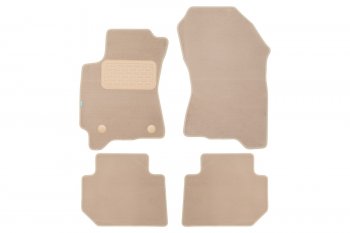 Коврики салона (текстиль) Klever Premium Subaru Tribeca (2005-2014) (Бежевые)