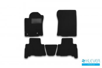 Коврики салона (текстиль) Klever Premium Toyota Land Cruiser Prado  J150 (2013-2020) 1-ый рестайлинг, 2-ой рестайлинг (Чёрные)