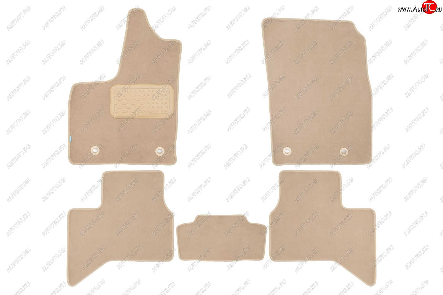 599 р. Комплект ковриков в салон (бежевые, текстиль) Klever Premium  Toyota Land Cruiser  J300 (2021-2025) дорестайлинг (Бежевые)  с доставкой в г. Чебоксары