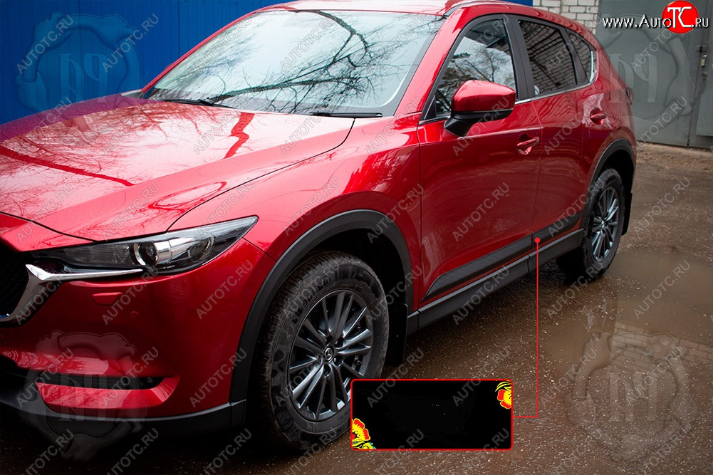 1 339 р. Передний левый молдинг на дверь Русская Артель  Mazda CX-5  KF (2016-2025) (Поверхность шагрень)  с доставкой в г. Чебоксары
