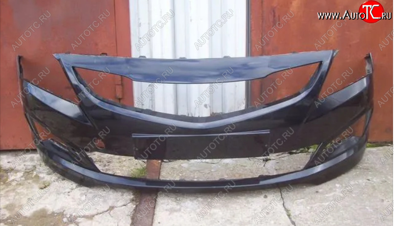 1 639 р. Передний бампер Технопласт Hyundai Solaris RBr хэтчбэк рестайлинг (2014-2017)  с доставкой в г. Чебоксары