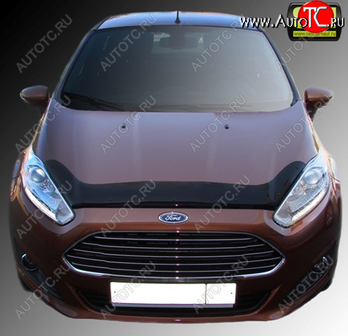 4 599 р. Дефлектор капота SIM Ford Fiesta 6 седан рестайлинг (2012-2019)  с доставкой в г. Чебоксары