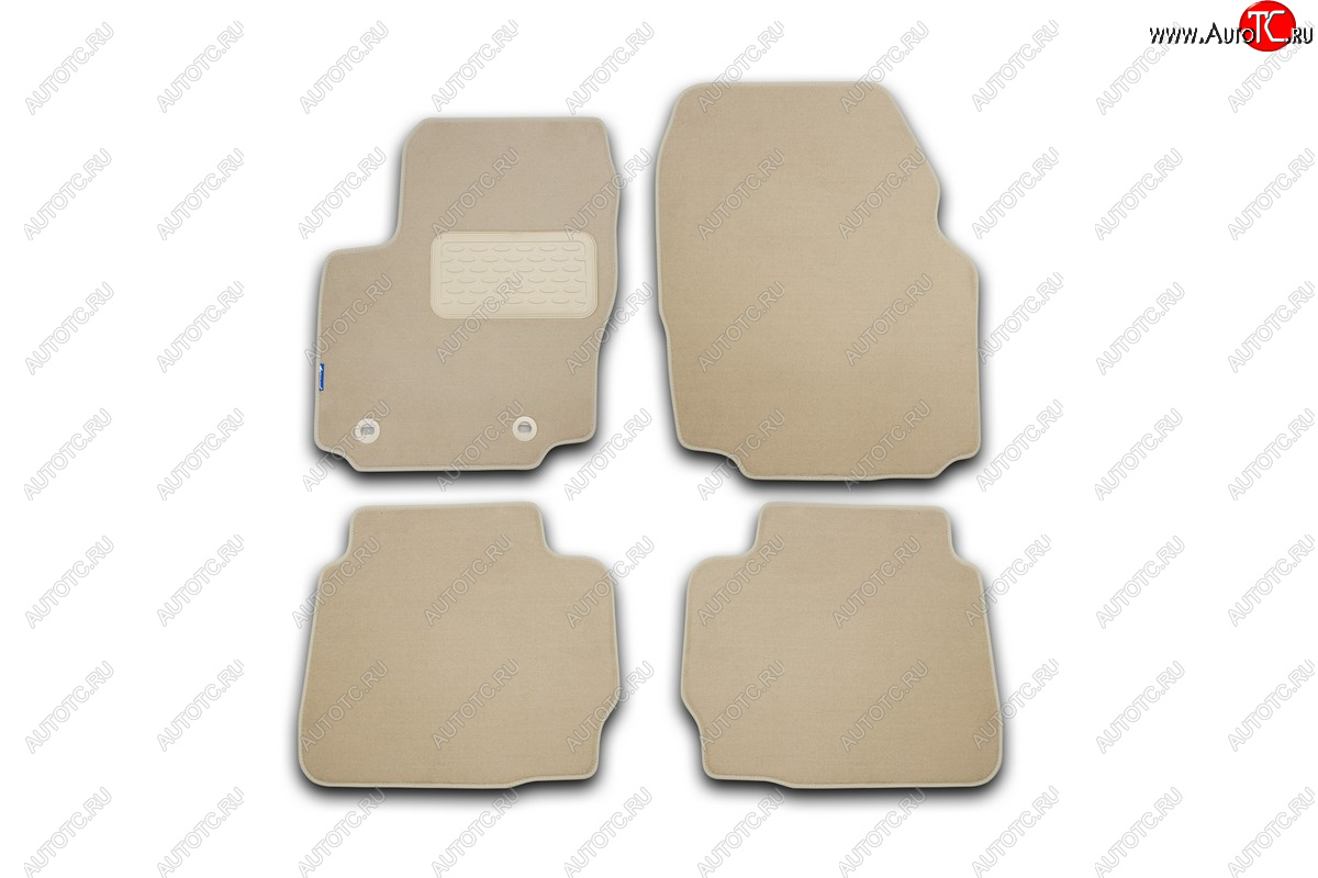 339 р. Комплект ковриков в салон (АКПП, бежевые, текстиль) Element  CITROEN C5 ( X40,RC,  X40,RE) (2004-2008) лифтбэк рестайлинг, универсал рестайлинг (Бежевые)  с доставкой в г. Чебоксары
