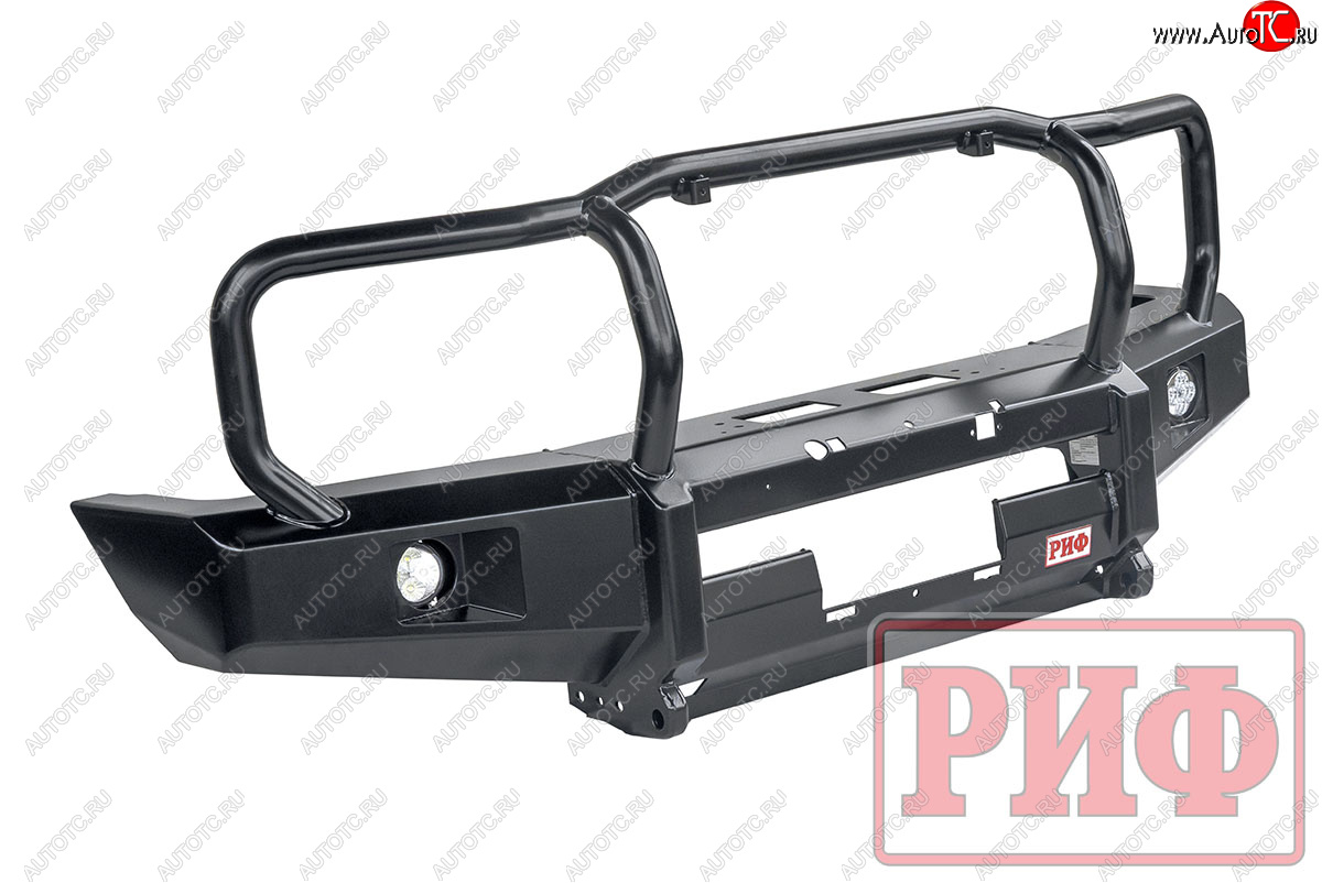 67 649 р. Бампер передний силовой РИФ  Toyota Land Cruiser  J70 (2014-2015) 5 дв. 3-ий рестайлинг (С дополнительными фарами и защитной дугой, под штатную лебедку и расширители арок)  с доставкой в г. Чебоксары