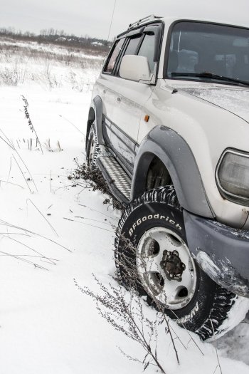 51 039 р. Защита порогов с подножкой РИФ  Toyota Land Cruiser ( 80,  J105) (1989-2007)  с доставкой в г. Чебоксары. Увеличить фотографию 3
