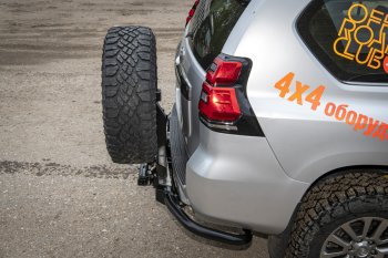 89 079 р. Бампер силовой задний РИФ  Toyota Land Cruiser Prado  J150 (2009-2020) дорестайлинг, 1-ый рестайлинг, 2-ой рестайлинг (С квадратом под фаркоп, калиткой и подсветкой номера)  с доставкой в г. Чебоксары. Увеличить фотографию 10