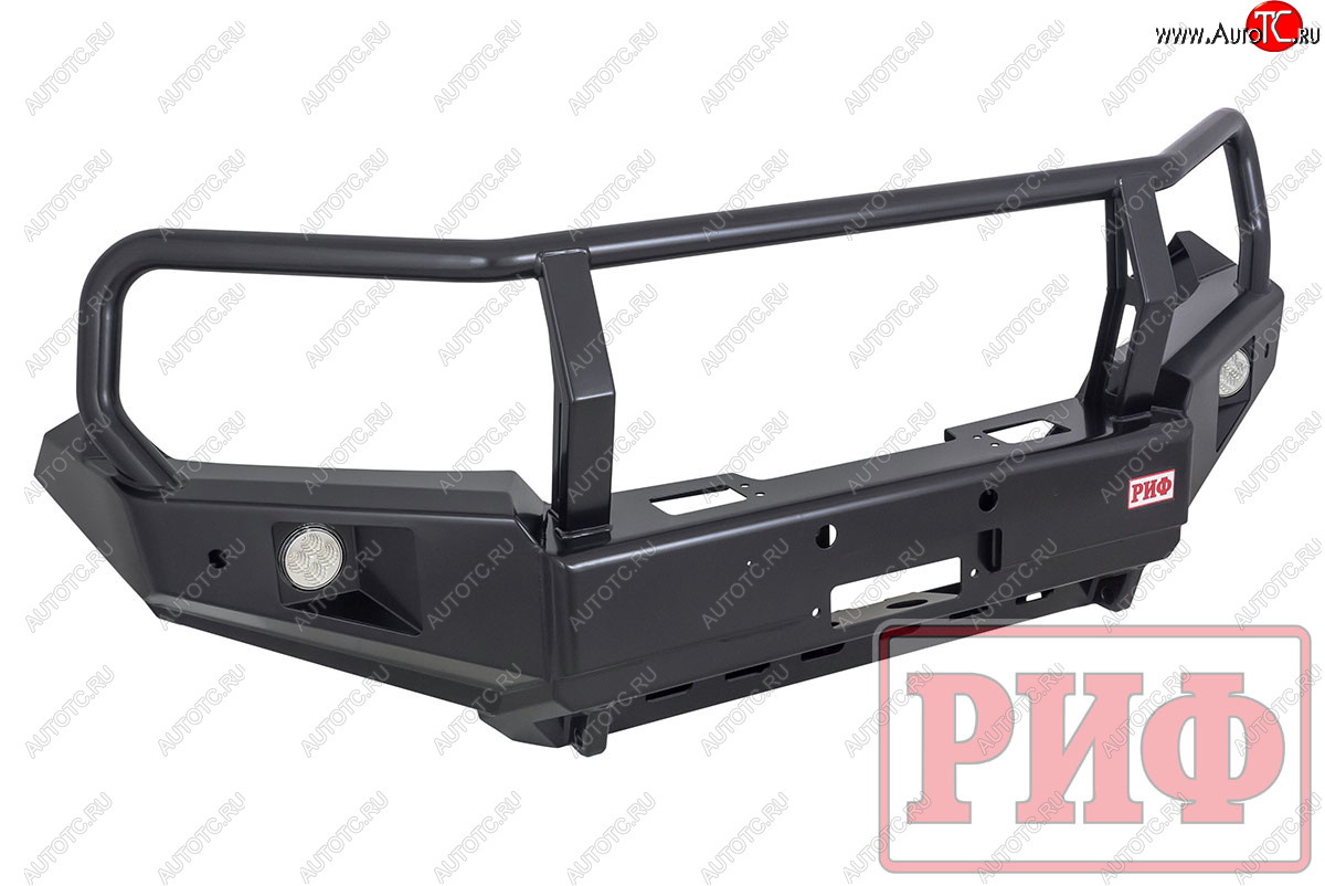 75 559 р. Бампер передний силовой РИФ  Toyota Land Cruiser  200 (2007-2015) дорестайлинг, 1-ый рестайлинг (С дополнительными фарами, защитной дугой и защитой бачка омывателя)  с доставкой в г. Чебоксары