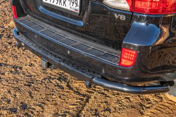 58 999 р. Бампер силовой задний РИФ  Toyota Land Cruiser  200 (2007-2015) дорестайлинг, 1-ый рестайлинг (С квадратом под фаркоп)  с доставкой в г. Чебоксары. Увеличить фотографию 2