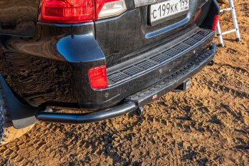 58 999 р. Бампер силовой задний РИФ  Toyota Land Cruiser  200 (2007-2015) дорестайлинг, 1-ый рестайлинг (С квадратом под фаркоп)  с доставкой в г. Чебоксары. Увеличить фотографию 5