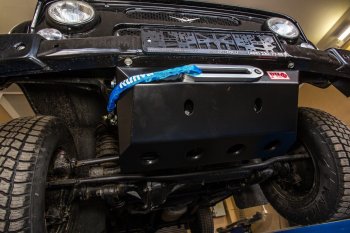 23 379 р. Площадка для скрытой установки лебёдки под штатный бампер с защитой рулевых тяг РИФ  Уаз 315195 Хантер (2003-2025)  с доставкой в г. Чебоксары. Увеличить фотографию 8