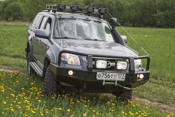62 369 р. Бампер силовой передний РИФ  Ford Ranger (2003-2007) рестайлинг (с доп. фарами и защитной дугой)  с доставкой в г. Чебоксары. Увеличить фотографию 4