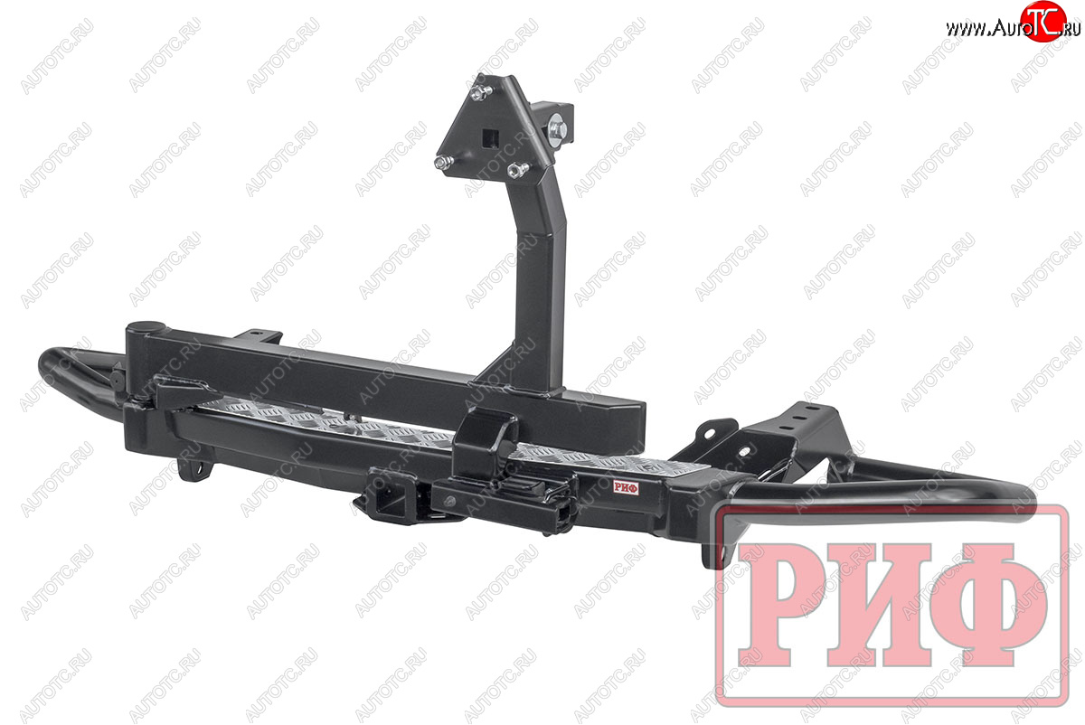 81 649 р. Бампер силовой задний РИФ  Toyota Fortuner  AN160 (2015-2020) дорестайлинг (С квадратом под фаркоп, калиткой и подсветкой номера)  с доставкой в г. Чебоксары