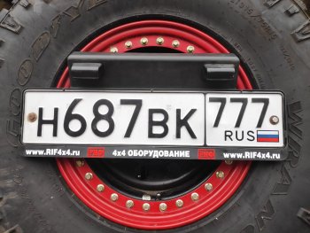 81 649 р. Бампер силовой задний РИФ  Toyota Fortuner  AN160 (2015-2020) дорестайлинг (С квадратом под фаркоп, калиткой и подсветкой номера)  с доставкой в г. Чебоксары. Увеличить фотографию 6