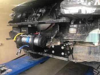 25 279 р. Площадка под лебёдку РИФ (в штатный бампер)  Toyota Fortuner  AN160 (2015-2025) дорестайлинг, рестайлинг  с доставкой в г. Чебоксары. Увеличить фотографию 5