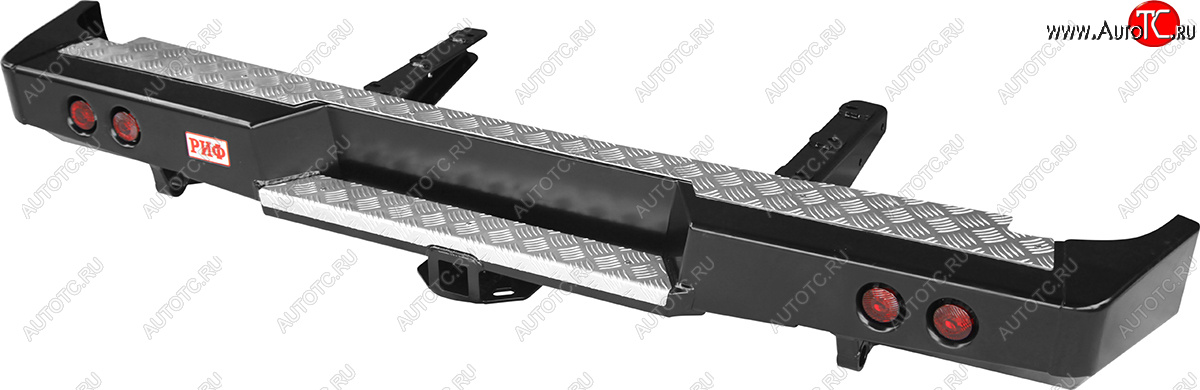 63 119 р. Бампер задний силовой (стандарт) РИФ  ГАЗ Соболь ( 2752,  2310,  2752,Бизнес,  2310,Бизнес) (1998-2025) дорестайлинг цельнометаллический фургон, дорестайлинг шасси, 1-ый рестайлинг цельнометаллический фургон, 1-ый рестайлинг шасси, 2-ой рестайлинг цельнометаллический фургон, 2-ой рестайлинг шасси (C квадратом под фаркоп и фонарями)  с доставкой в г. Чебоксары