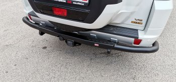 50 259 р. Бампер задний силовой РИФ Mitsubishi Pajero 4 V90 дорестайлинг (2006-2011) (С квадратом под фаркоп)  с доставкой в г. Чебоксары. Увеличить фотографию 2