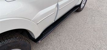55 239 р. Защита порогов с подножкой РИФ  Mitsubishi Pajero  4 V90 (2006-2020) дорестайлинг, 1-ый рестайлинг, 2-ой рестайлинг  с доставкой в г. Чебоксары. Увеличить фотографию 3