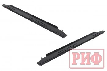 55 109 р. Защита порогов с подножкой РИФ  Mitsubishi Pajero Sport  QE (2015-2021) дорестайлинг  с доставкой в г. Чебоксары. Увеличить фотографию 4