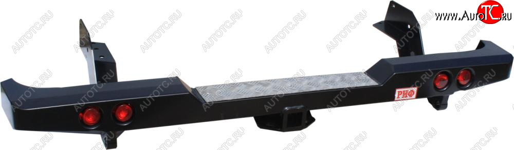 55 269 р. Бампер задний силовой РИФ Ford Ranger RapCab дорестайлинг (2011-2016) (С квадратом под фаркоп и фонарями)  с доставкой в г. Чебоксары