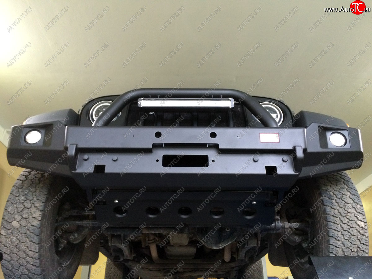 62 389 р. Бампер силовой передний РИФ  Jeep Wrangler  JK (2006-2010) 3 дв. дорестайлинг (с доп. фарами и центральной защитной дугой)  с доставкой в г. Чебоксары