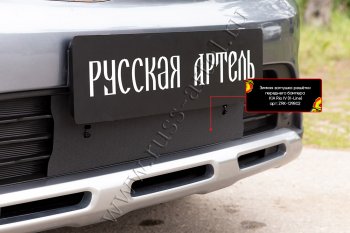 2 109 р. Комплект защиты (сетка и зимняя заглушка) в передний бампер Русская Артель KIA Rio X-line (2017-2021) (Поверхность текстурная)  с доставкой в г. Чебоксары. Увеличить фотографию 2