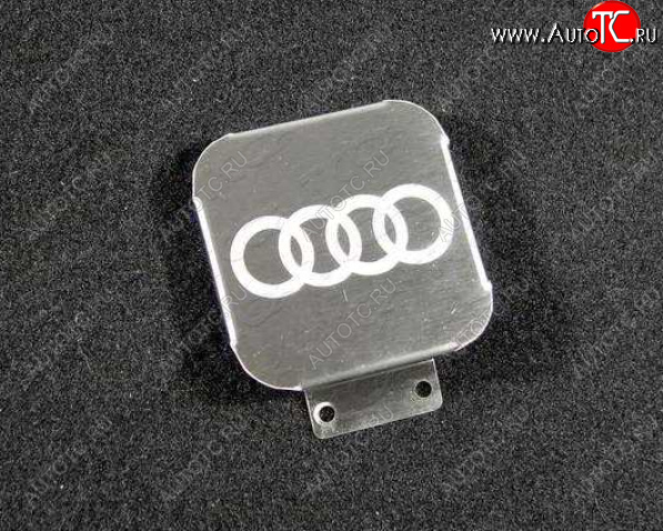 1 999 р. Заглушка на фаркоп с логотипом Audi (на фаркопы TCC, нержавеющая сталь) TCC Audi Q5 FY дорестайлинг (2017-2020)  с доставкой в г. Чебоксары