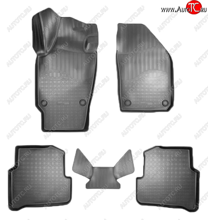 2 569 р. Коврики салонные Noplast (3D) Skoda Fabia Mk3 универсал дорестайлинг (2014-2018) (Черные)  с доставкой в г. Чебоксары