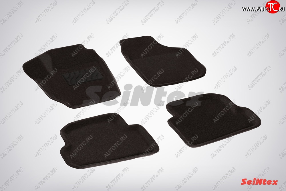 5 699 р. Износостойкие коврики в салон SeiNtex Premium 3D 4 шт. (ворсовые, черные) Skoda Fabia Mk2 хэтчбэк дорестайлинг (2007-2010)  с доставкой в г. Чебоксары