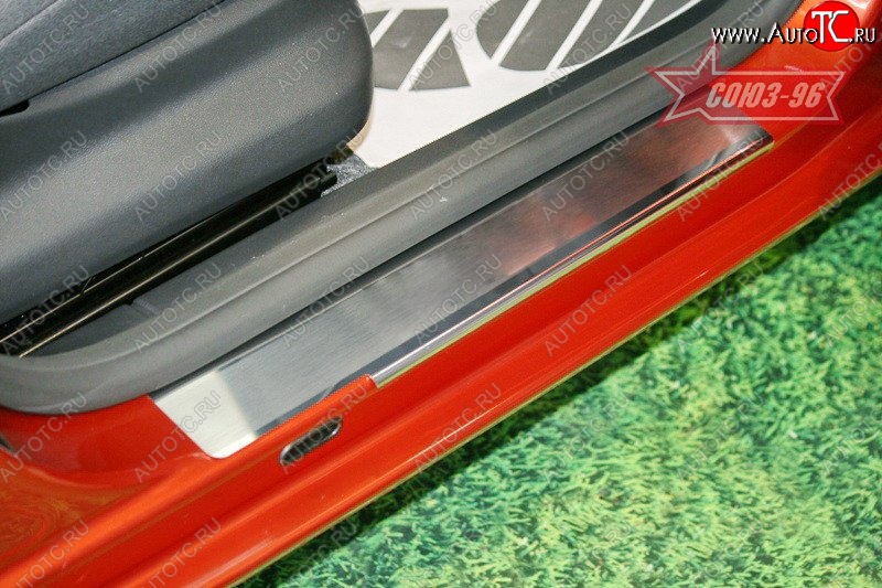 2 294 р. Накладки на внутренние пороги Souz-96  Skoda Fabia  Mk2 (2007-2010) универсал дорестайлинг, хэтчбэк дорестайлинг  с доставкой в г. Чебоксары