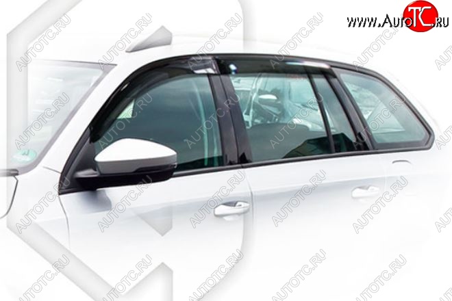 2 199 р. Дефлектора окон CA-Plastic Skoda Octavia A7 дорестайлинг универсал (2012-2017) (Classic полупрозрачный, Без хром.молдинга)  с доставкой в г. Чебоксары