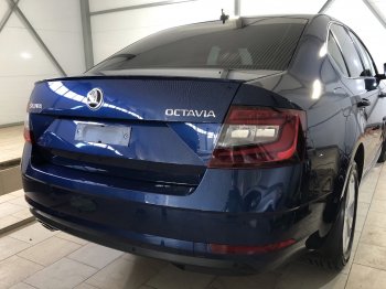 3 399 р. Лип спойлер АВТОКРАТ Skoda Octavia A7 дорестайлинг лифтбэк (2012-2017) (Неокрашенный)  с доставкой в г. Чебоксары. Увеличить фотографию 2