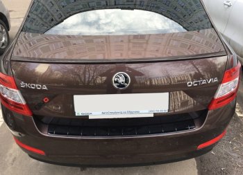 3 399 р. Лип спойлер АВТОКРАТ Skoda Octavia A7 дорестайлинг лифтбэк (2012-2017) (Неокрашенный)  с доставкой в г. Чебоксары. Увеличить фотографию 3