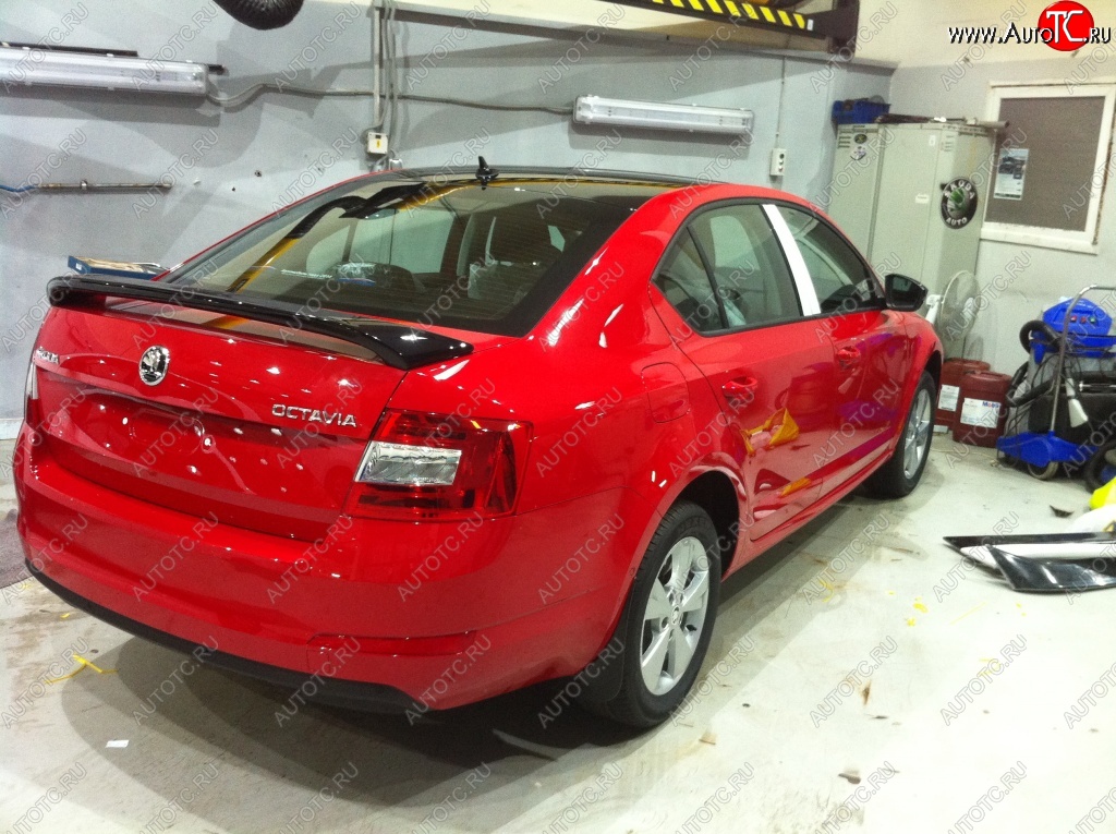2 649 р. Спойлер LitCompany Skoda Octavia A7 дорестайлинг лифтбэк (2012-2017) (Неокрашенный)  с доставкой в г. Чебоксары