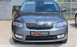 2 039 р. Вставки в нижнюю часть бампера в стиле RS Skoda Octavia A7 дорестайлинг лифтбэк (2012-2017) (Неокрашенные)  с доставкой в г. Чебоксары. Увеличить фотографию 3