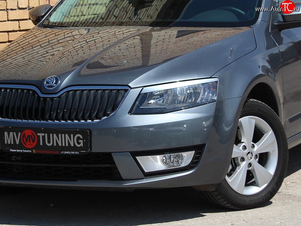 2 039 р. Вставки в нижнюю часть бампера в стиле RS Skoda Octavia A7 дорестайлинг лифтбэк (2012-2017) (Неокрашенные)  с доставкой в г. Чебоксары