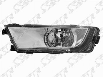Левая противотуманная фара SAT (хром) Skoda Octavia A7 дорестайлинг универсал (2012-2017)
