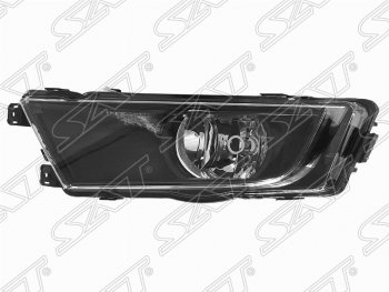 Левая противотуманная фара SAT (черная) Skoda Octavia A7 дорестайлинг универсал (2012-2017)