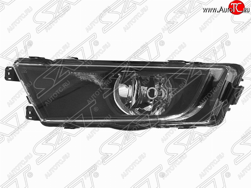 1 259 р. Левая противотуманная фара SAT (черная) Skoda Octavia A7 дорестайлинг лифтбэк (2012-2017)  с доставкой в г. Чебоксары
