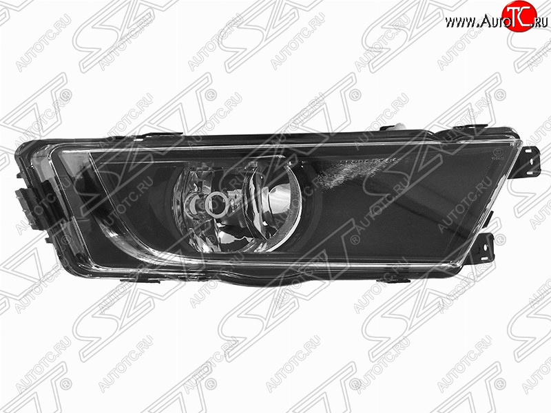 1 259 р. Правая противотуманная фара SAT (черная) Skoda Octavia A7 дорестайлинг лифтбэк (2012-2017)  с доставкой в г. Чебоксары