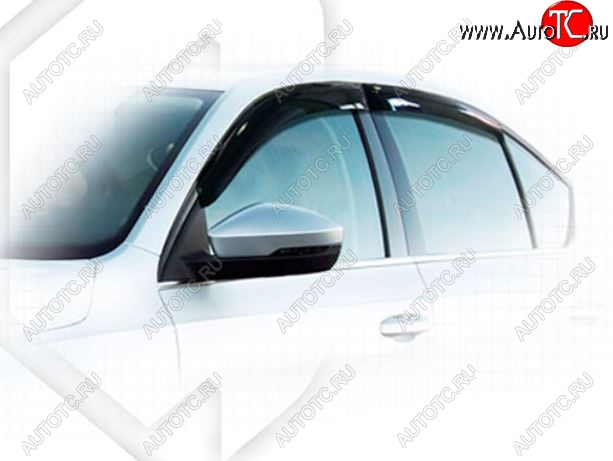 1 999 р. Дефлектора окон CA-Plastic Skoda Octavia A7 дорестайлинг лифтбэк (2012-2017) (Classic полупрозрачный, Без хром.молдинга)  с доставкой в г. Чебоксары