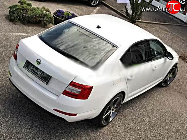 3 049 р. Козырёк на заднее стекло CT Skoda Octavia A7 дорестайлинг лифтбэк (2012-2017) (Неокрашенный)  с доставкой в г. Чебоксары