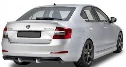 5 999 р. Накладка на задний бампер CT Skoda Octavia A7 дорестайлинг универсал (2012-2017) (Неокрашенная)  с доставкой в г. Чебоксары. Увеличить фотографию 2