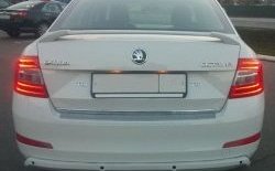 5 999 р. Накладка на задний бампер CT Skoda Octavia A7 дорестайлинг универсал (2012-2017) (Неокрашенная)  с доставкой в г. Чебоксары. Увеличить фотографию 4