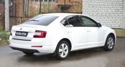 1 429 р. Защитная накладка на задний бампер RA Skoda Octavia A7 дорестайлинг лифтбэк (2012-2017)  с доставкой в г. Чебоксары. Увеличить фотографию 2