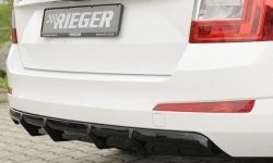6 199 р. Накладка на задний бампер Rieger Style Skoda Octavia A7 дорестайлинг лифтбэк (2012-2017) (Неокрашенная)  с доставкой в г. Чебоксары. Увеличить фотографию 4