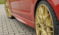 6 999 р. Пороги накладки R-Style Skoda Octavia A7 дорестайлинг лифтбэк (2012-2017) (Неокрашенные)  с доставкой в г. Чебоксары. Увеличить фотографию 2