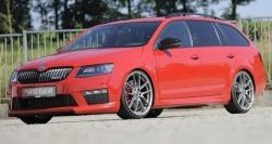 6 999 р. Пороги накладки R-Style Skoda Octavia A7 дорестайлинг лифтбэк (2012-2017) (Неокрашенные)  с доставкой в г. Чебоксары. Увеличить фотографию 4