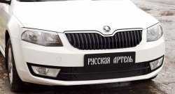 959 р. Реснички на фары RA Skoda Octavia A7 дорестайлинг лифтбэк (2012-2017) (Неокрашенные)  с доставкой в г. Чебоксары. Увеличить фотографию 5